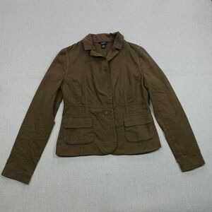 Alfani Blazer Jacket Womens 4 Single Button Utility Pockets Workwear Office Care